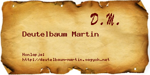 Deutelbaum Martin névjegykártya